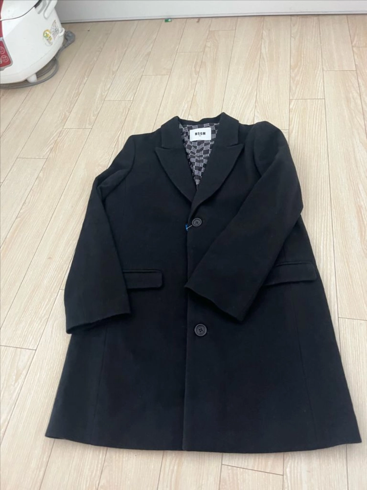 MSGM 백로고 울코트 블랙 12Y 이미지