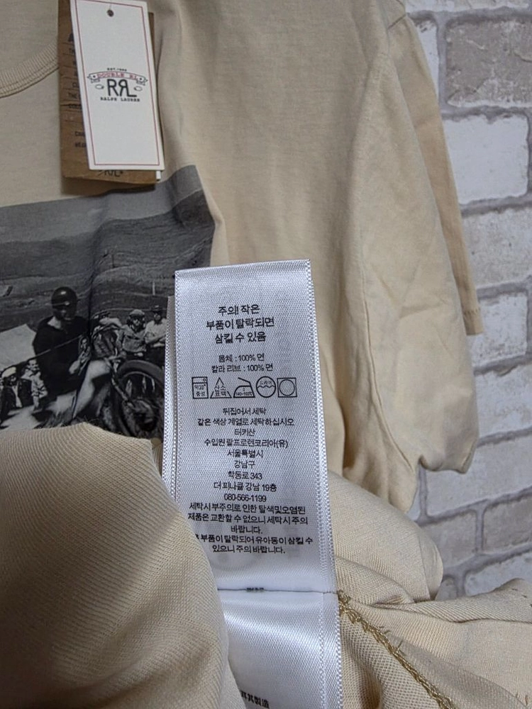 RRL 더블알엘 바이크 티셔츠 이동휘 가죽 뉴스보이 무스탕 폴로 발마칸 덱자켓 러프아웃 류준열 스웨이드 웨스턴 이미지