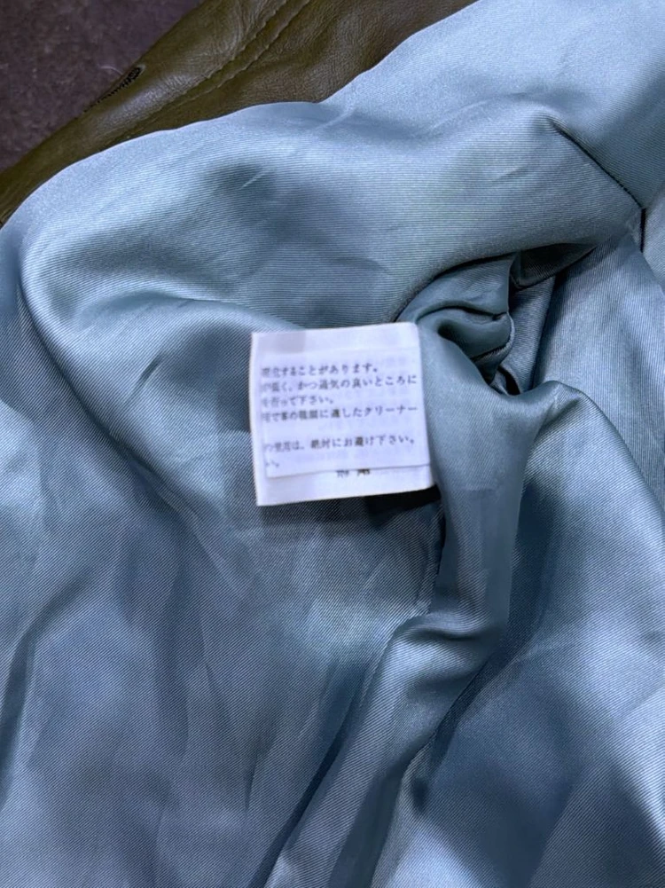 23 니쥬산쿠 빈티지 양가죽 레더자켓 올리브 그린 38 이미지