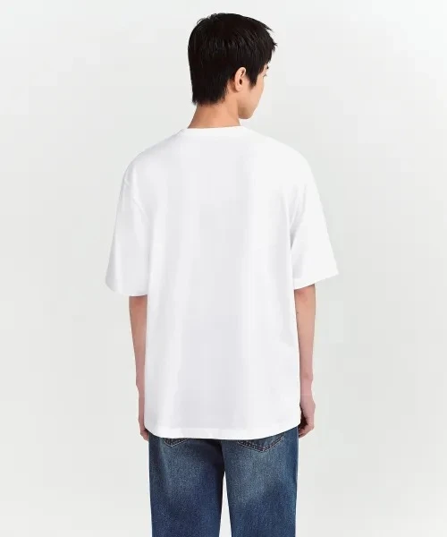 무신사 스탠다드 릴렉스핏 크루넥 티셔츠2 화이트 S사이즈 7장 이미지
