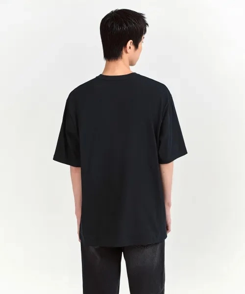무신사 스탠다드 릴렉스핏 크루넥 티셔츠2 블랙 S사이즈 7장 이미지