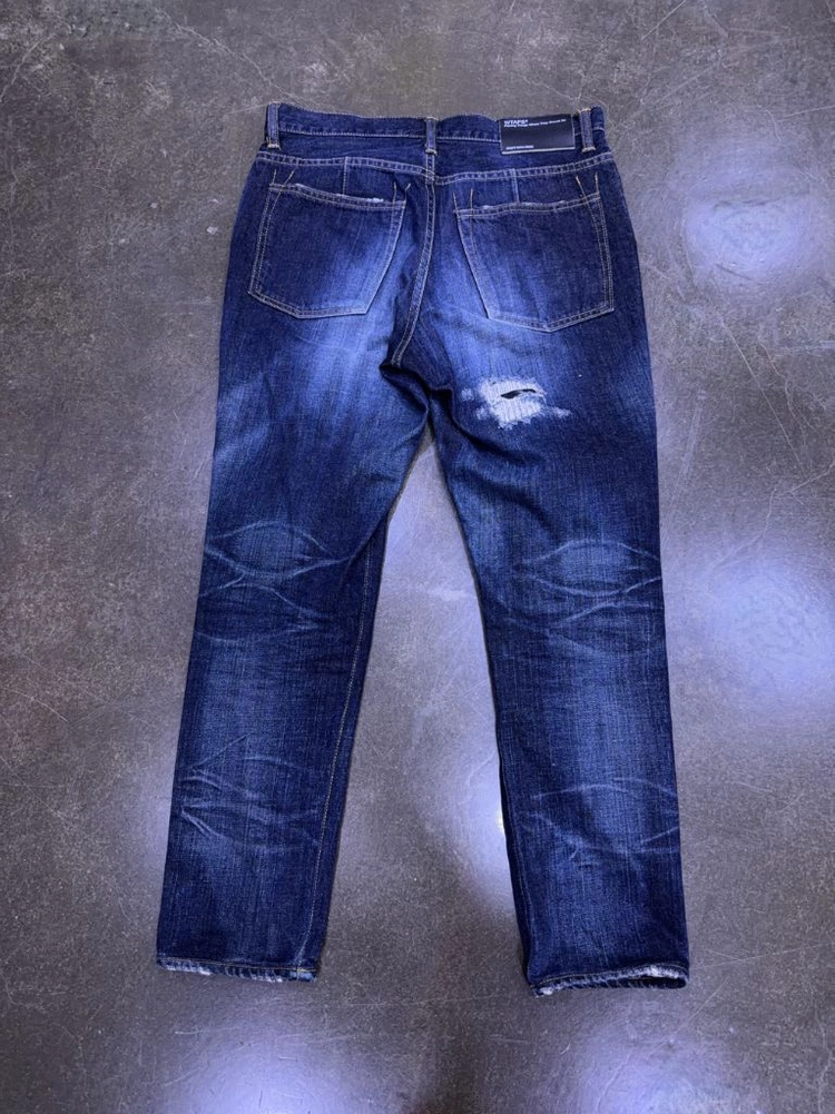 WTAPS 더블탭스 블루스 트래쉬 빈티지 워싱 스키니 데님팬츠 S 이미지