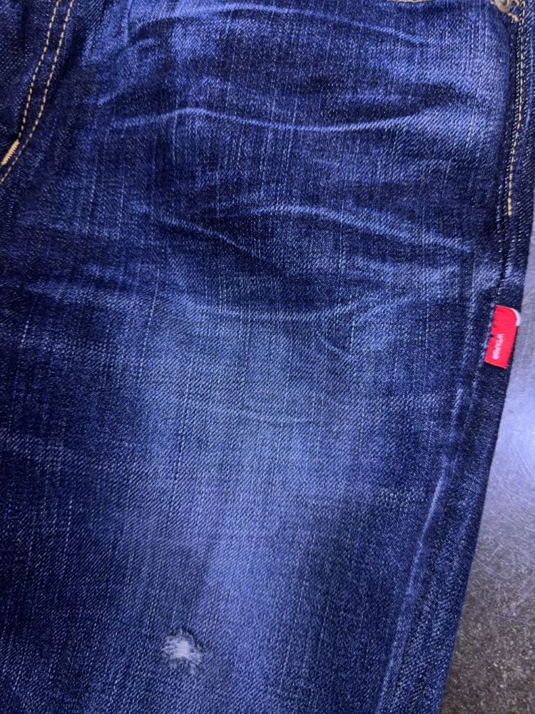 WTAPS 더블탭스 블루스 트래쉬 빈티지 워싱 스키니 데님팬츠 S 이미지