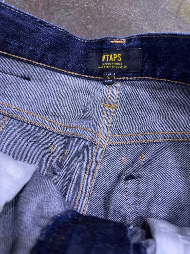 WTAPS 더블탭스 블루스 트래쉬 빈티지 워싱 스키니 데님팬츠 S 이미지