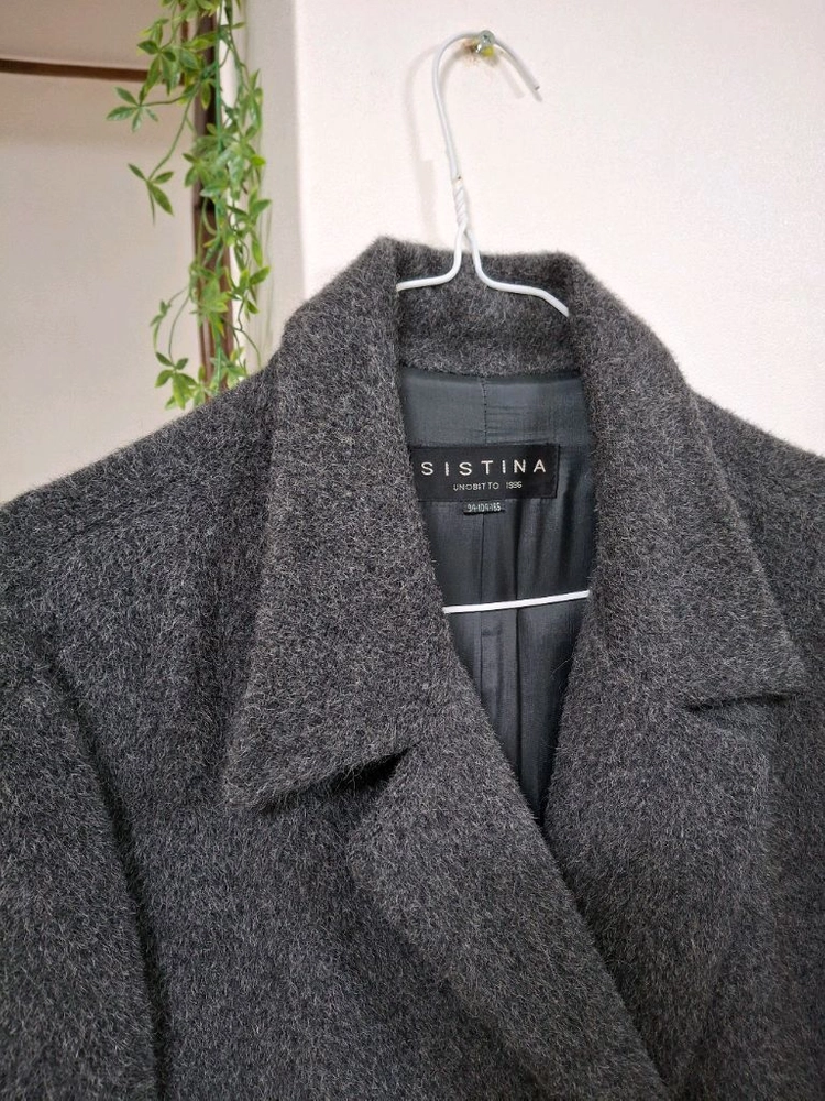 시스티나맥시롱울코트,SISTINA 여성 모 100% 롱코트,울코트,롱코트,시스티나빈티지 이미지