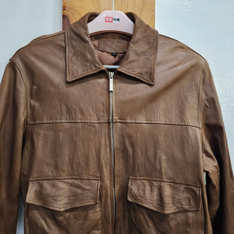 이태리 솔로프라 천연 양가죽 100% A-2 블루종 자켓 브라운 100 이미지