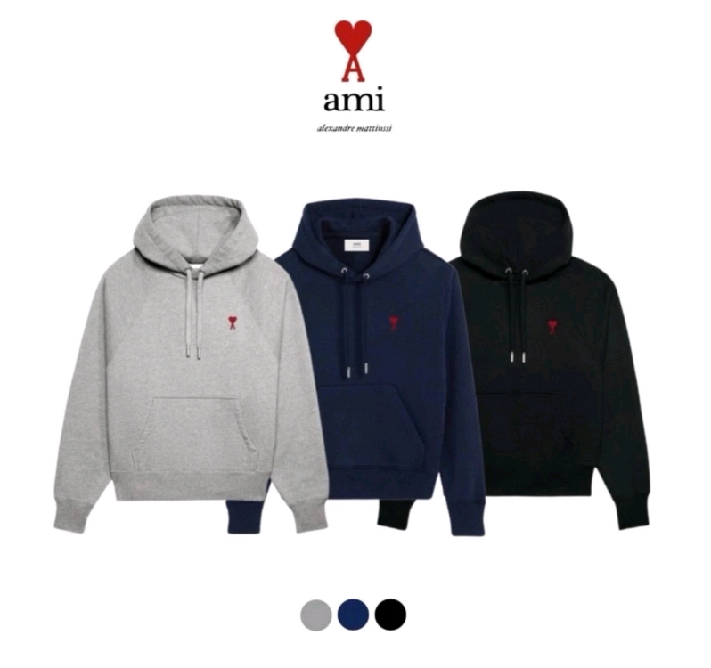 아미 후드티 AMI/QR코드 남녀공용 이미지
