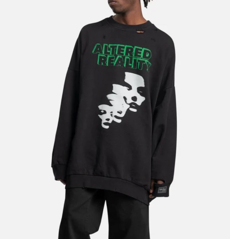 2 / Raf Simons 라프시몬스 디스트로이드 크루넥 스웻 Altered Reality 이미지