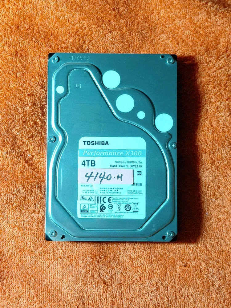 도시바 X300 7200/128M HDD 4TB 3.5인치 이미지