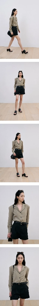 블로썸(blossom) 블랙 셔츠 새상품 이미지