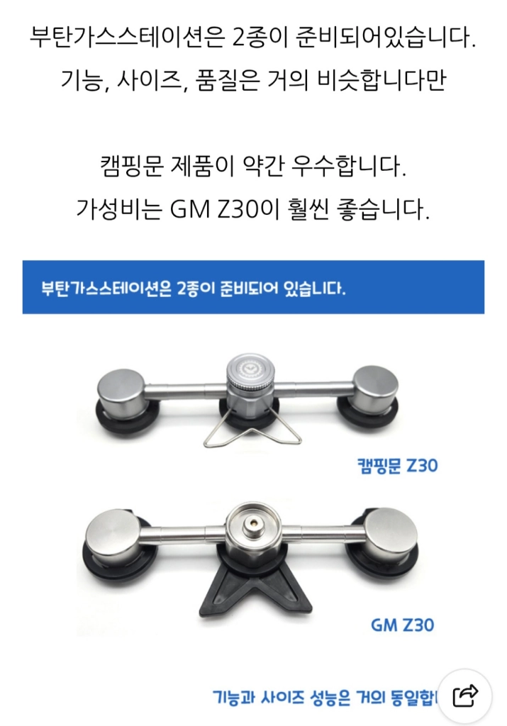 캠핑문 가스 스테이션 z30 3구 풀셋 이미지