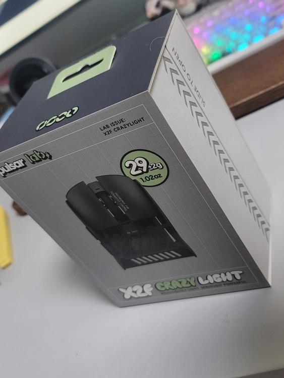 펄사 Pulsar Lab X2F CrazyLight Black 크레이지라이트 초경량 8K 핑거팁 게이밍마우스 - 안심되는 중고거래