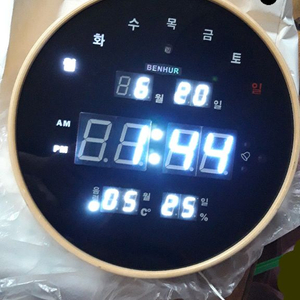 벽시계 (제조일자 2023년) 벤허 전자시계. 이미지