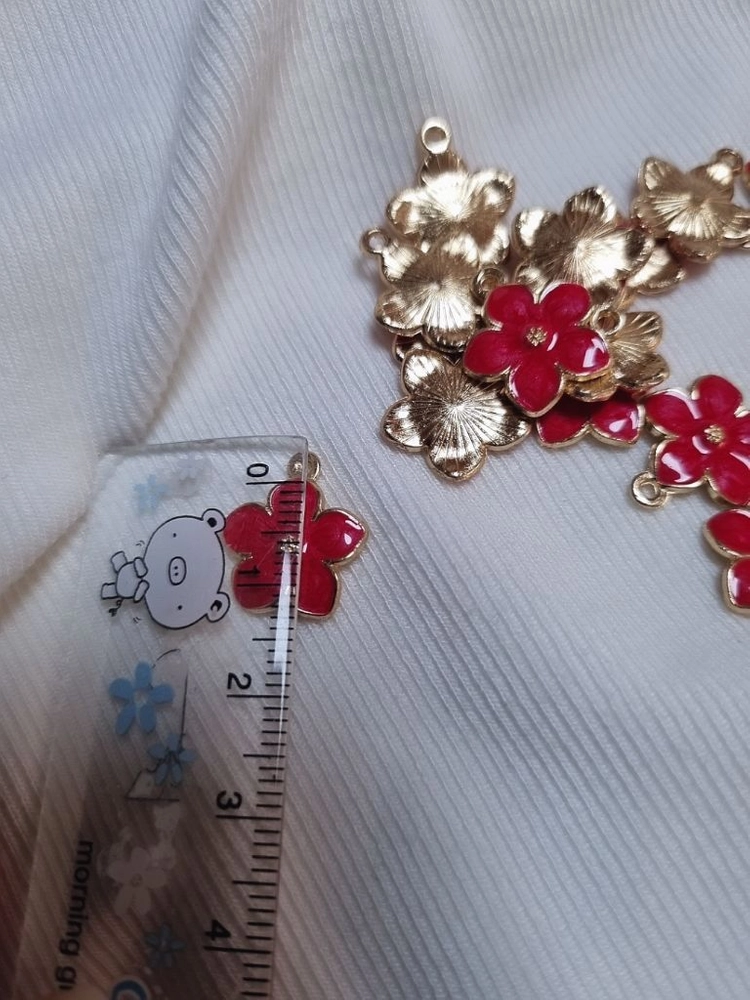 꽃모양 펜던트 악세사리 재료 diy 이미지