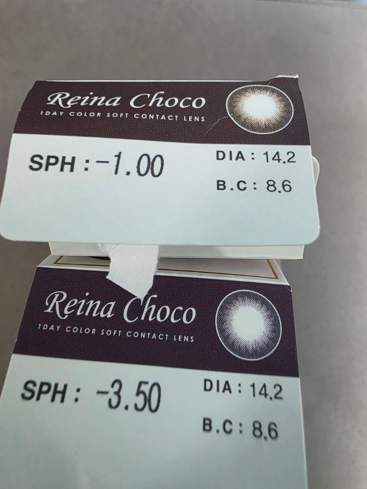 클리브 레이나초코 1day 렌즈 이미지