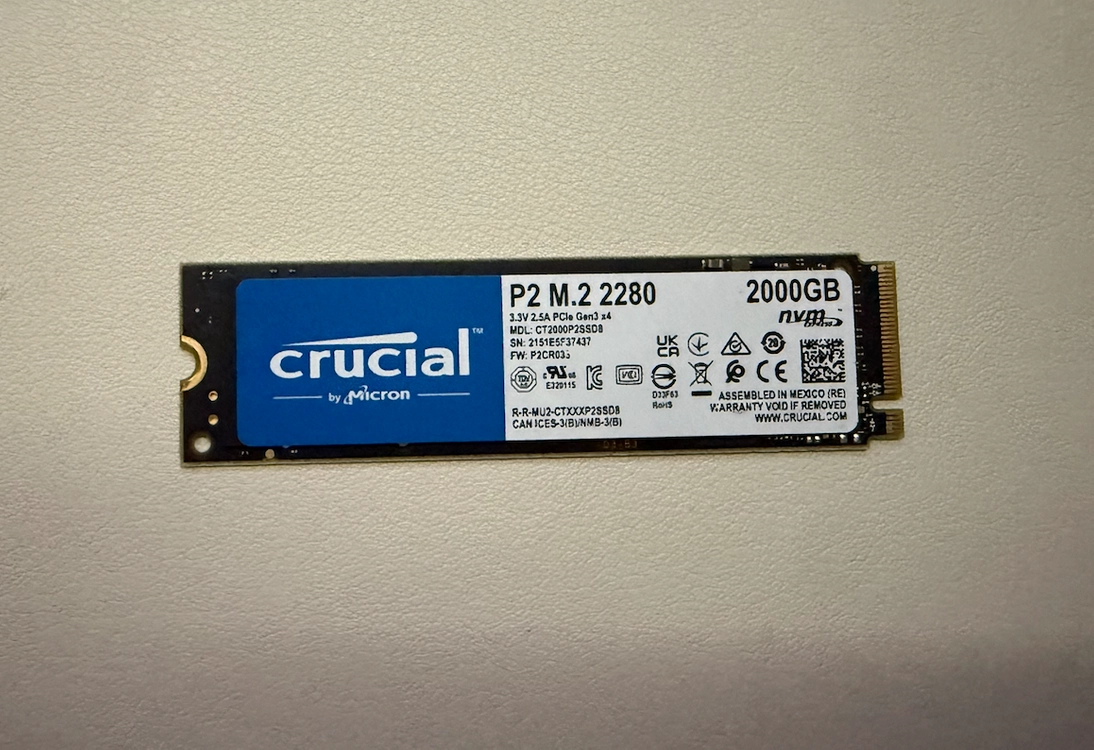 크루셜 ssd 2테라 Crucial P2 M.2 2280 2TB - 안심되는 중고거래