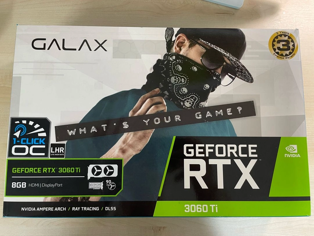 갤럭시 rtx 3060ti 8gb 풀박스 이미지
