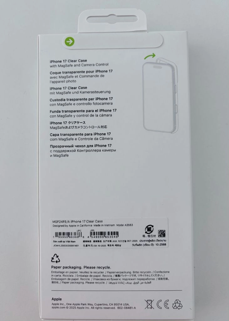 [새제품] 애플 정품 맥세이프형 iPhone 17 투명 케이스 이미지