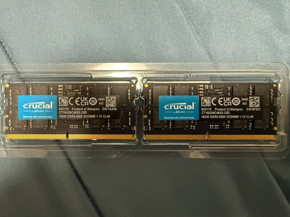 Crucial DDR5-5600 32GB (16GBx2) 노트북 램 이미지