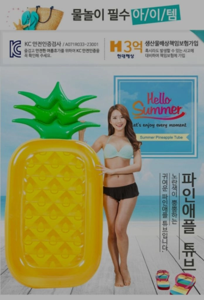 대형 파인애플 물놀이 튜브 이미지