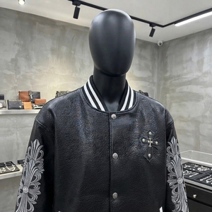 크롬 하츠 레더 바머 자켓 (Varsity Jacket) 이미지