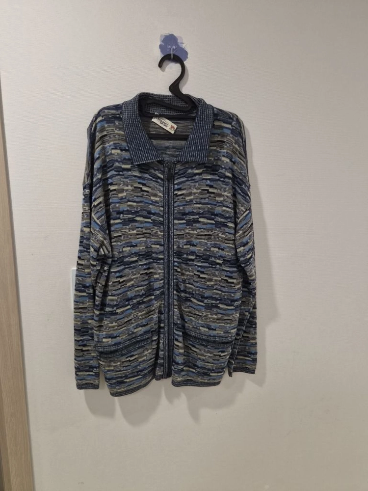 미쏘니 스포츠(MISSONI SPORT) 패턴 집업 니트 가디건 (이탈리아제) 이미지