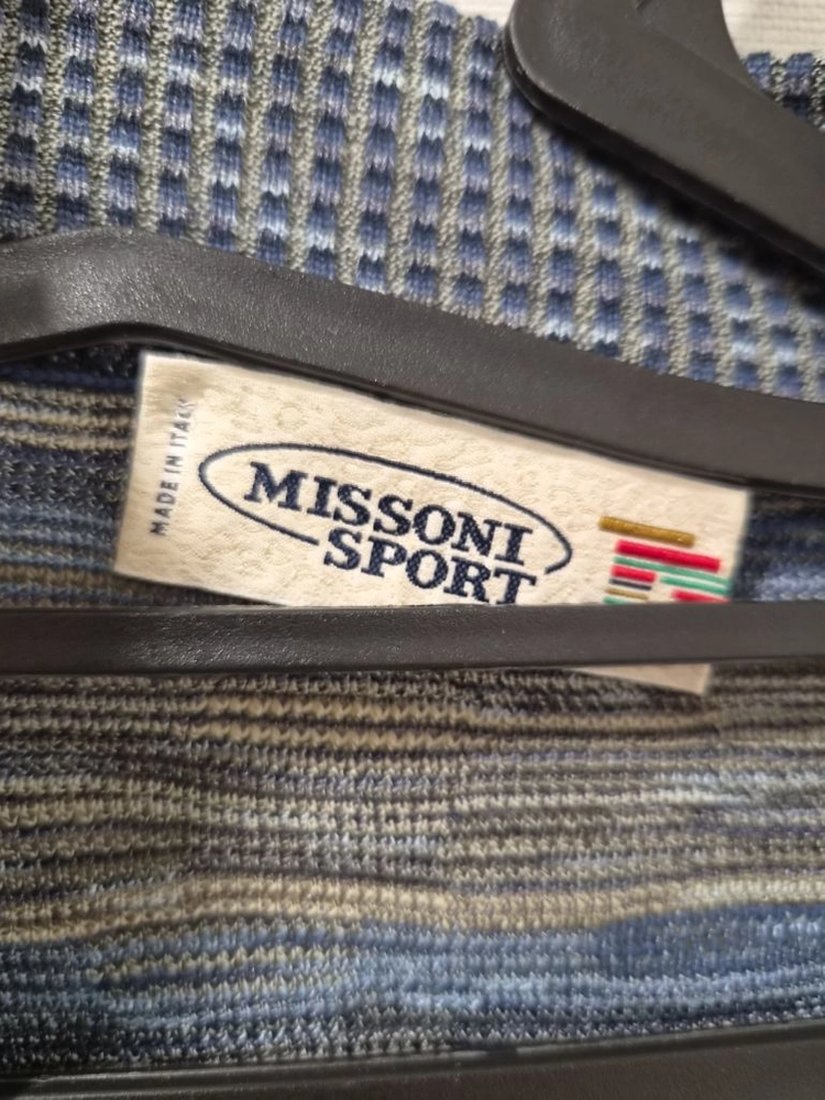 미쏘니 스포츠(MISSONI SPORT) 패턴 집업 니트 가디건 (이탈리아제) 이미지