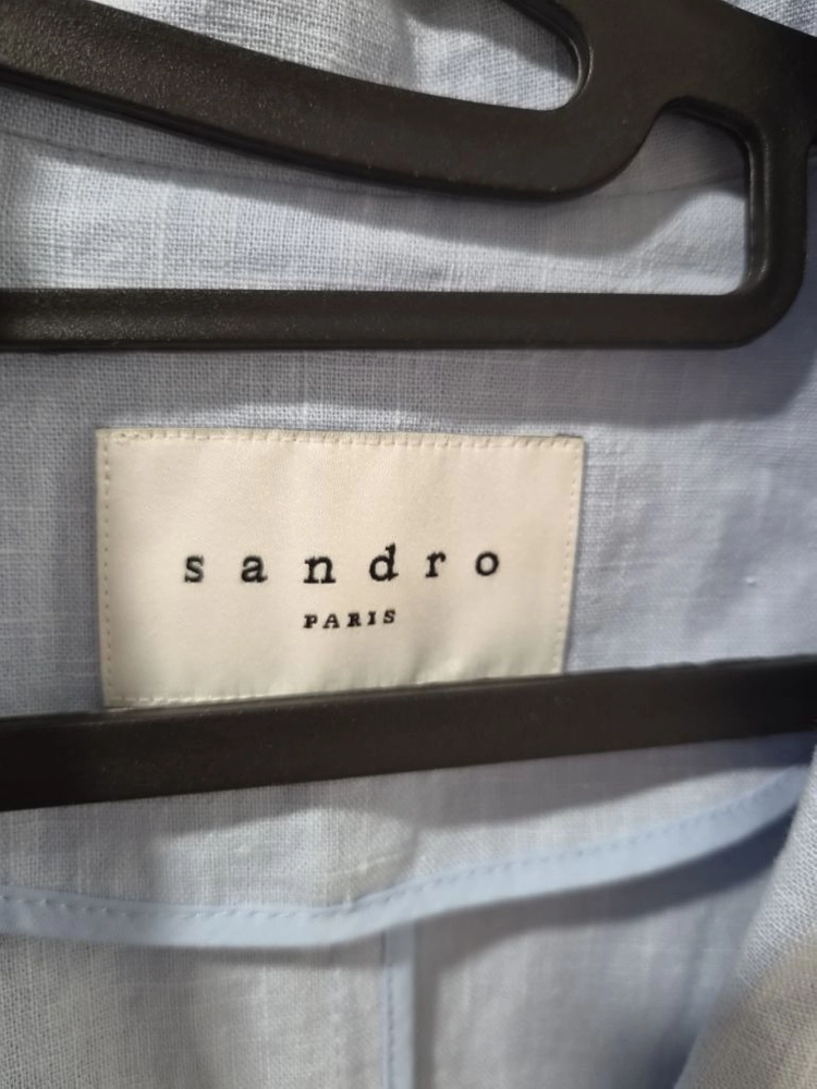산드로(sandro) 린넨 코튼 롱 자켓 / 코트 이미지