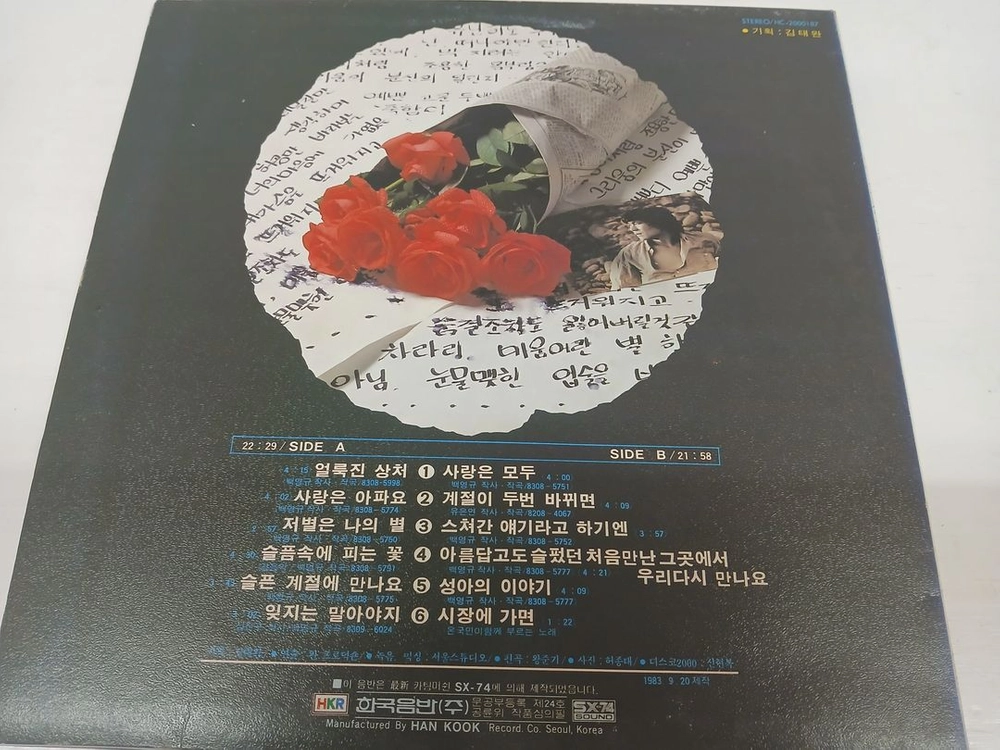 백영규 // 얼룩진 상처/사랑은 모두/슬픔속에 피는 꽃 이미지