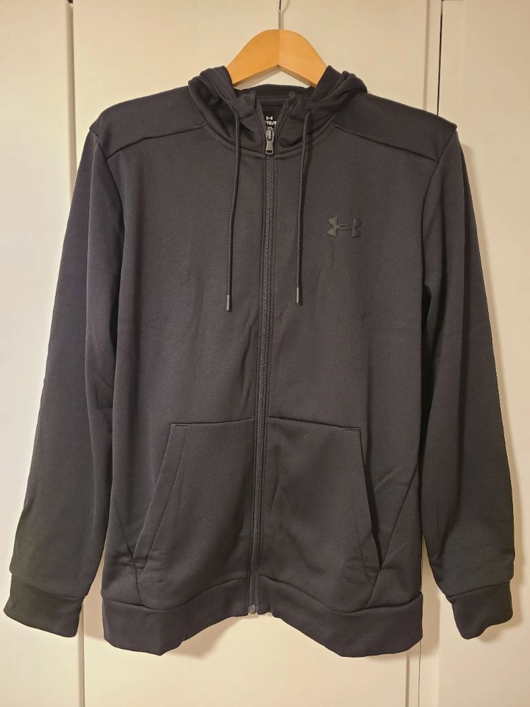 언더아머 Armour Fleece 블랙 후드집업 XL (새상품) 이미지