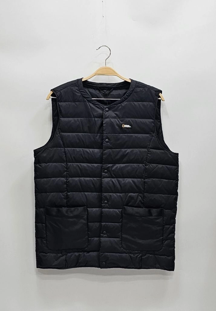 (새상품) 내셔널지오그래픽 22FW 덕다운 경량패딩 베스트 / 남 XL 블랙 이미지