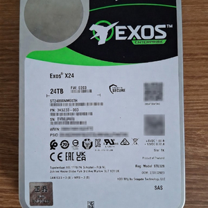 씨게이트 Exos X24 SAS 7200RPM 512M 24TB 하드 디스크 이미지