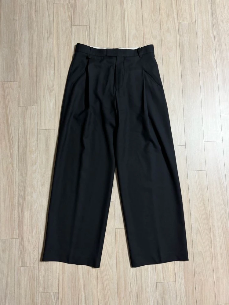 벨리에 울 와이드 슬랙스 블랙 M 이미지