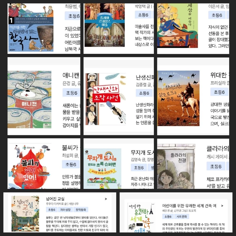 6학년 권장도서 (한우리추천도서)+초등논술지식잡지 위즈키즈 이미지