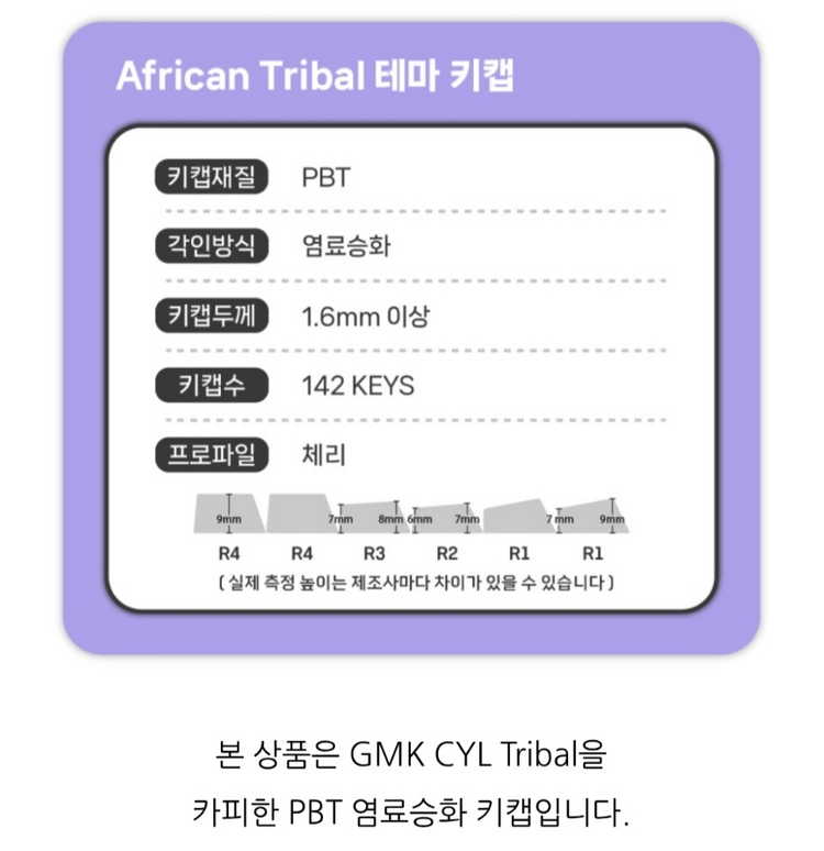 일당오 아프리칸 키캡 (GMK Tribal 테마) 판매 이미지