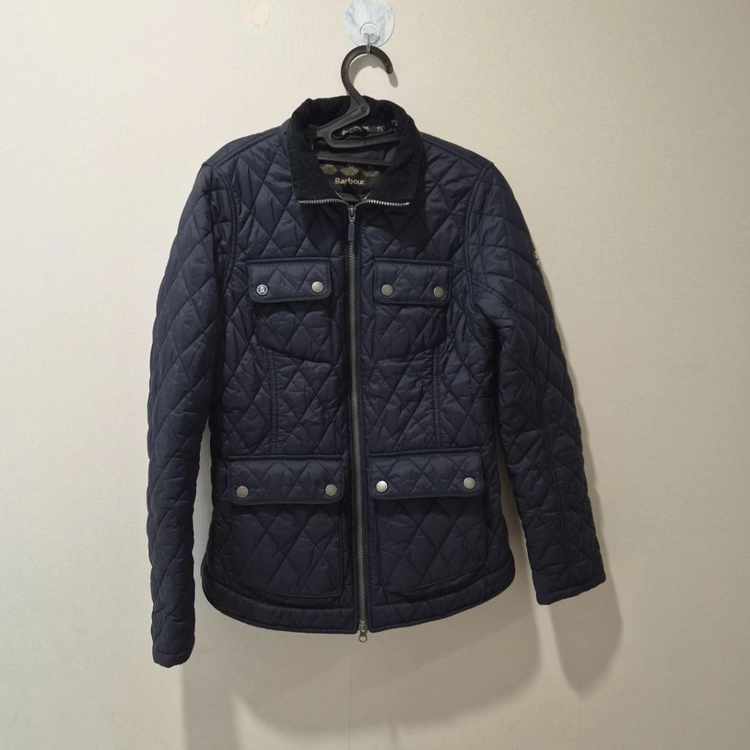 바버 Barbour 여성 퀼팅 자켓 네이비 UK10 55~66 고급라인 이미지