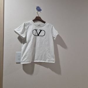 발렌티노(VALENTINO) V로고 스티치 반팔 티셔츠 (화이트 / M) 이미지