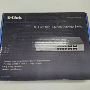 d-link des-1016d switch 스위치허브 판매합니다 이미지