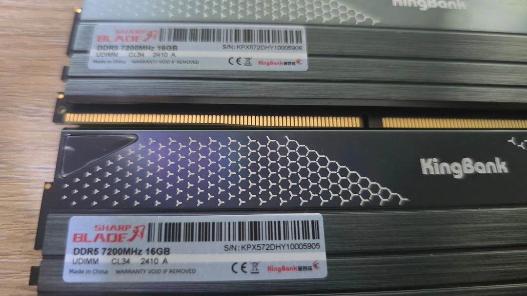킹뱅크 DDR5 7200MHz 32GB(16*2) 이미지