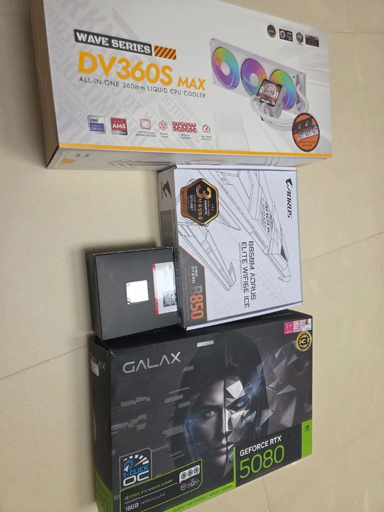 9800x3d, b850m wifi, rtx 5080 갤럭시 본체 이미지