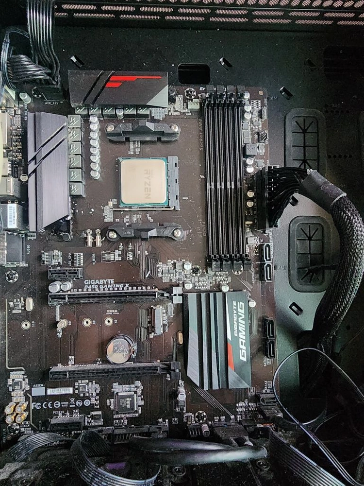 amd7 2700x cpu, b450 gaming x, 프리즘 쿨러 이미지
