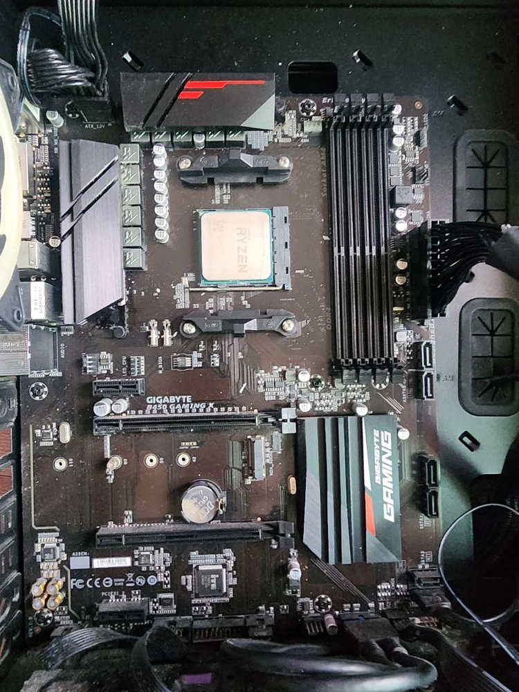 amd7 2700x cpu, b450 gaming x, 프리즘 쿨러 이미지