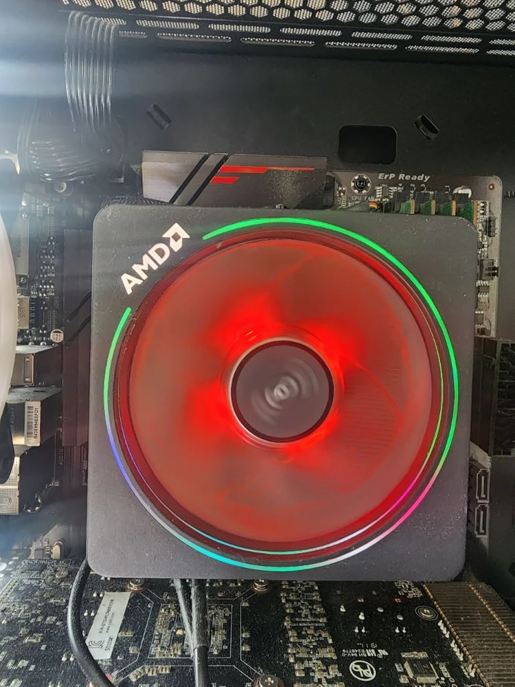 amd7 2700x cpu, b450 gaming x, 프리즘 쿨러 이미지