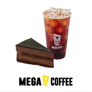메가커피 달콤한 하루세트 (초코무스 케이크 + 아이스 아메리카노) 커피 쿠폰 이미지