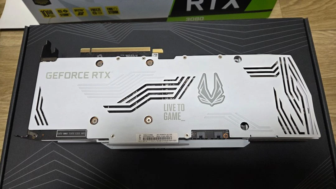 RTX 3080 조택 트리니티 화이트색상 그래픽카드 팝니다 이미지
