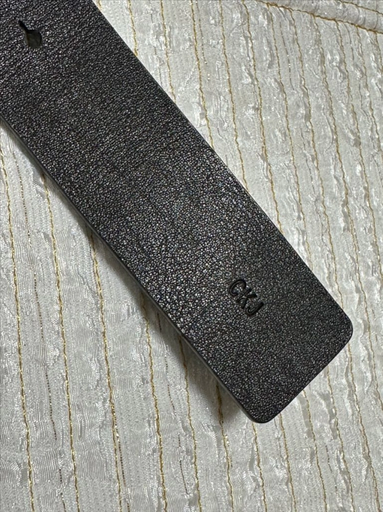 CKJ(Calvin Klein Jeans) 블랙 소가죽 벨트 이미지