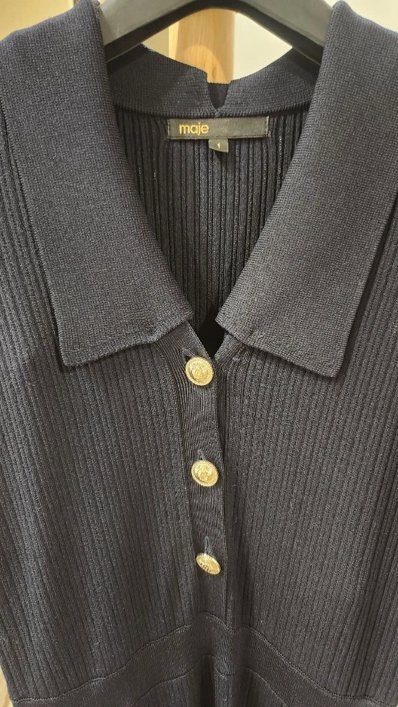 마쥬 니트 카라 원피스 산드로 이미지