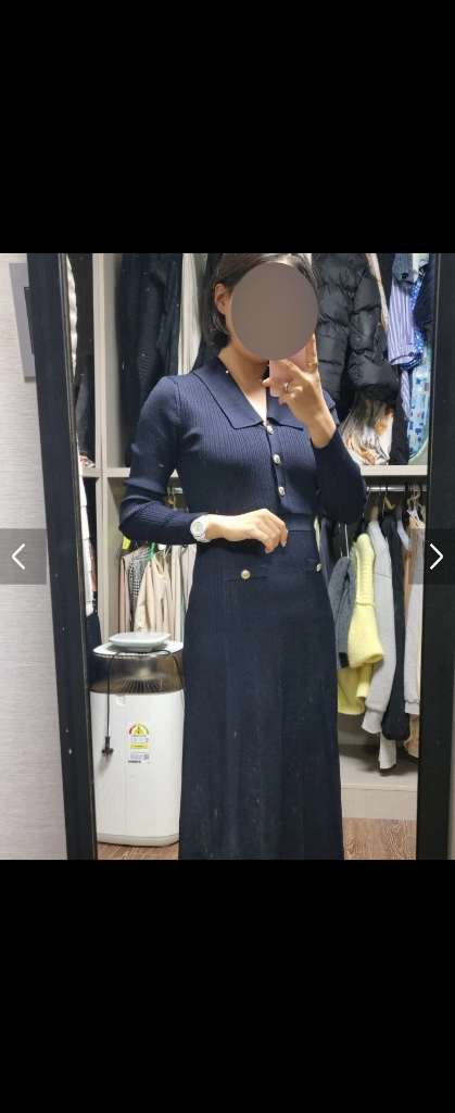 마쥬 니트 카라 원피스 산드로 이미지