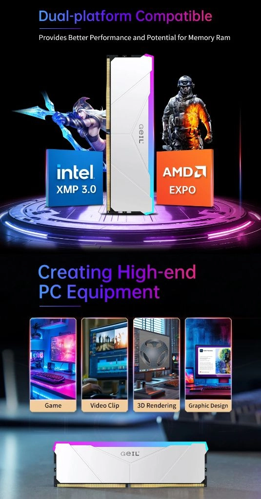깨끗한 상태의 PC용 고성능 RGB 방열판 DDR5-6400 32GB 2개 총 64G 160만원 팝니다. 이미지