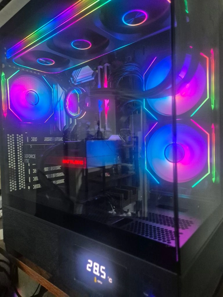 라이젠 7800x3d rtx5060 led 게이밍 본체 윈도우 포함 이미지